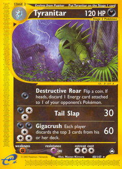 Tyranitar 40/147 - 2002 Aquapolis - Normal E-Reader