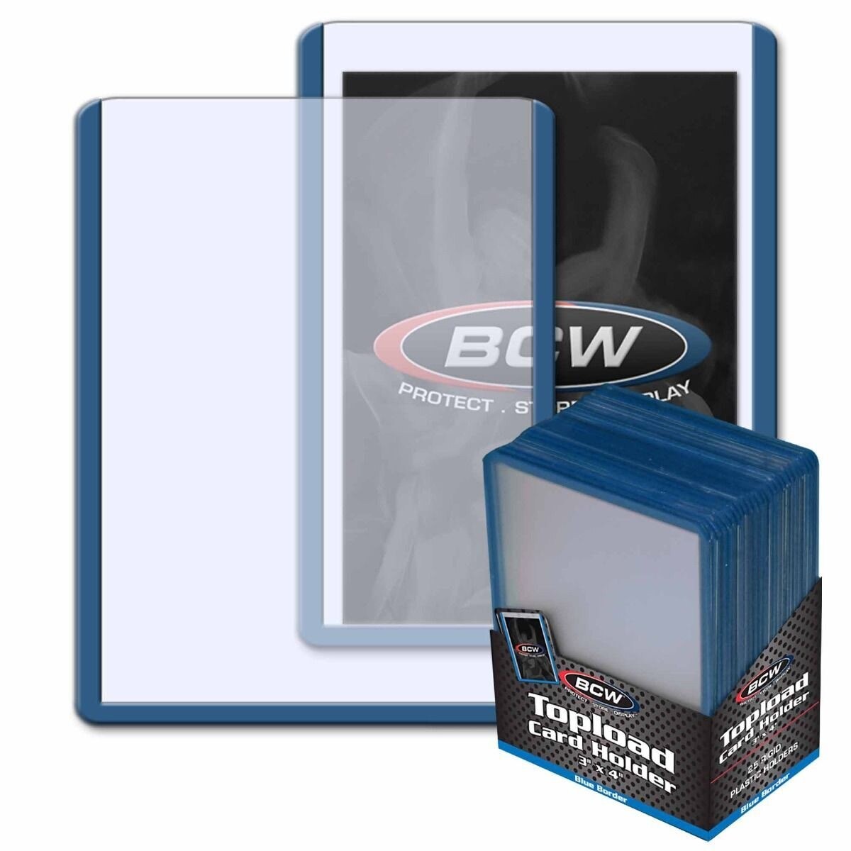 Top Loaders - Blue Border - BCW 3” x 4” - 25 Pack