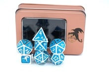 Glow in the Dark Solid Metal Dice Set