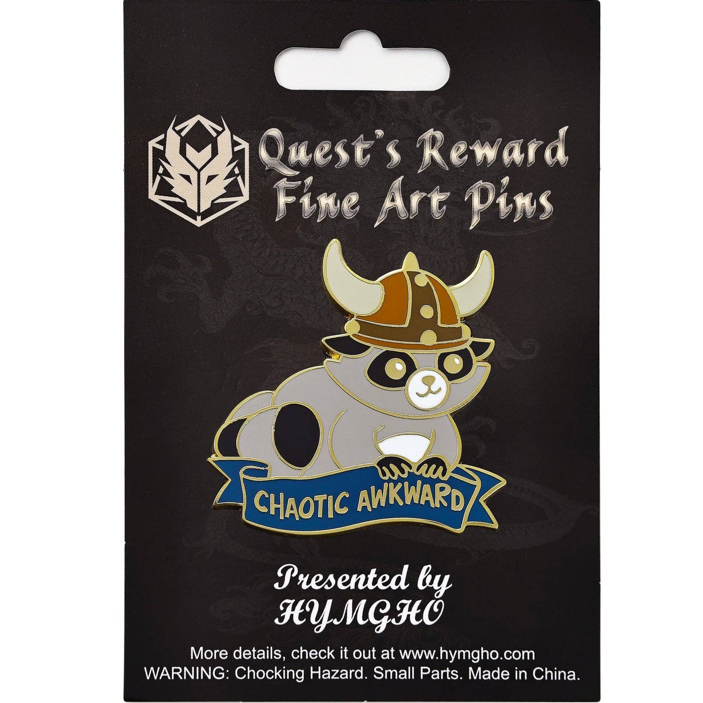 Enamel Pin - Alternative Alignments -Chaotic Awkward Raccoon