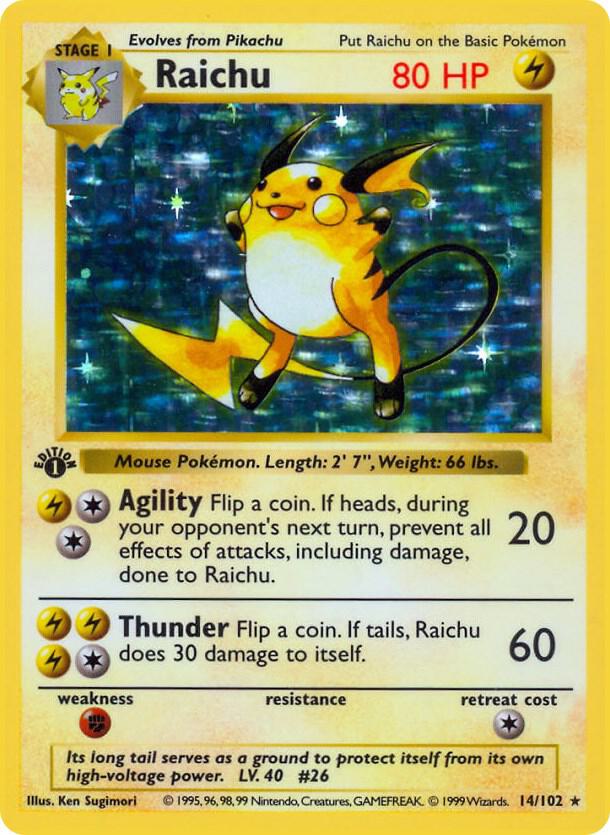 pokemon card raichu v price Pokemon Base Set Holo Rare Raichu #14