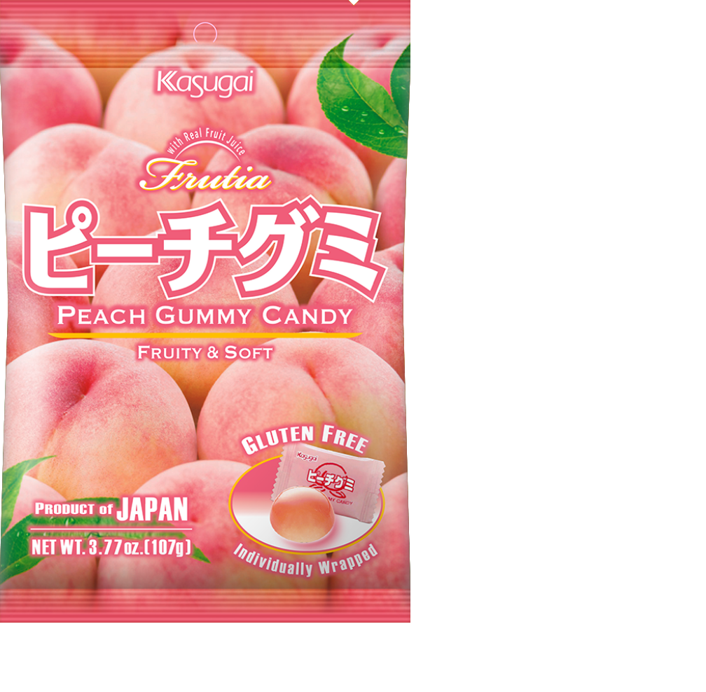 Kasugai Frutia - Peach Gummy Candy - 3.59oz