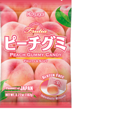 Kasugai Frutia - Peach Gummy Candy - 3.59oz