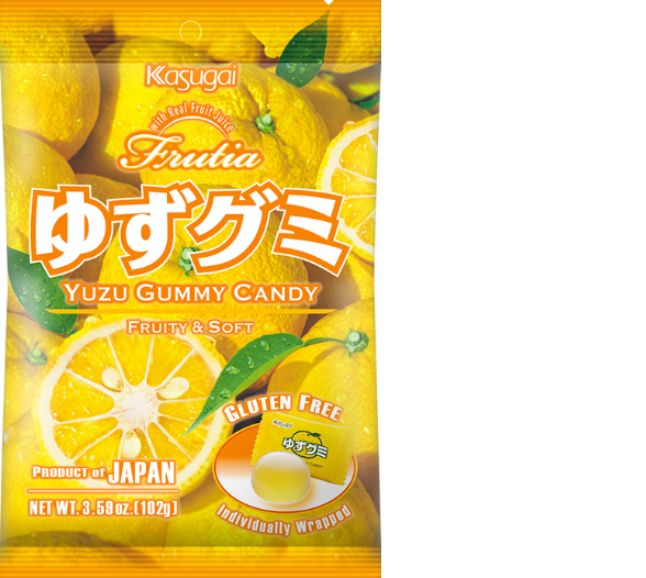 Kasugai Frutia - Yuzu Gummy Candy - 3.59oz
