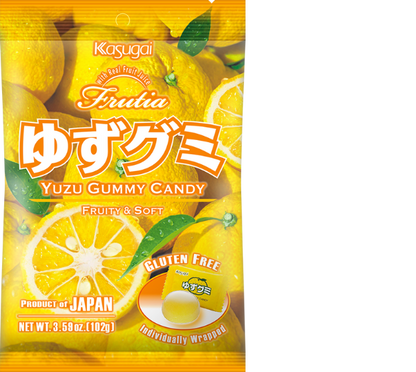 Kasugai Frutia - Yuzu Gummy Candy - 3.59oz