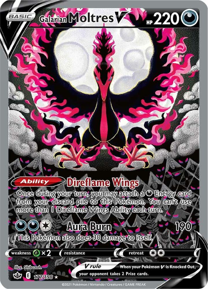 Galarian Moltres V (Alternate Full Art) - SWSH06: Chilling Reign (SWSH06)