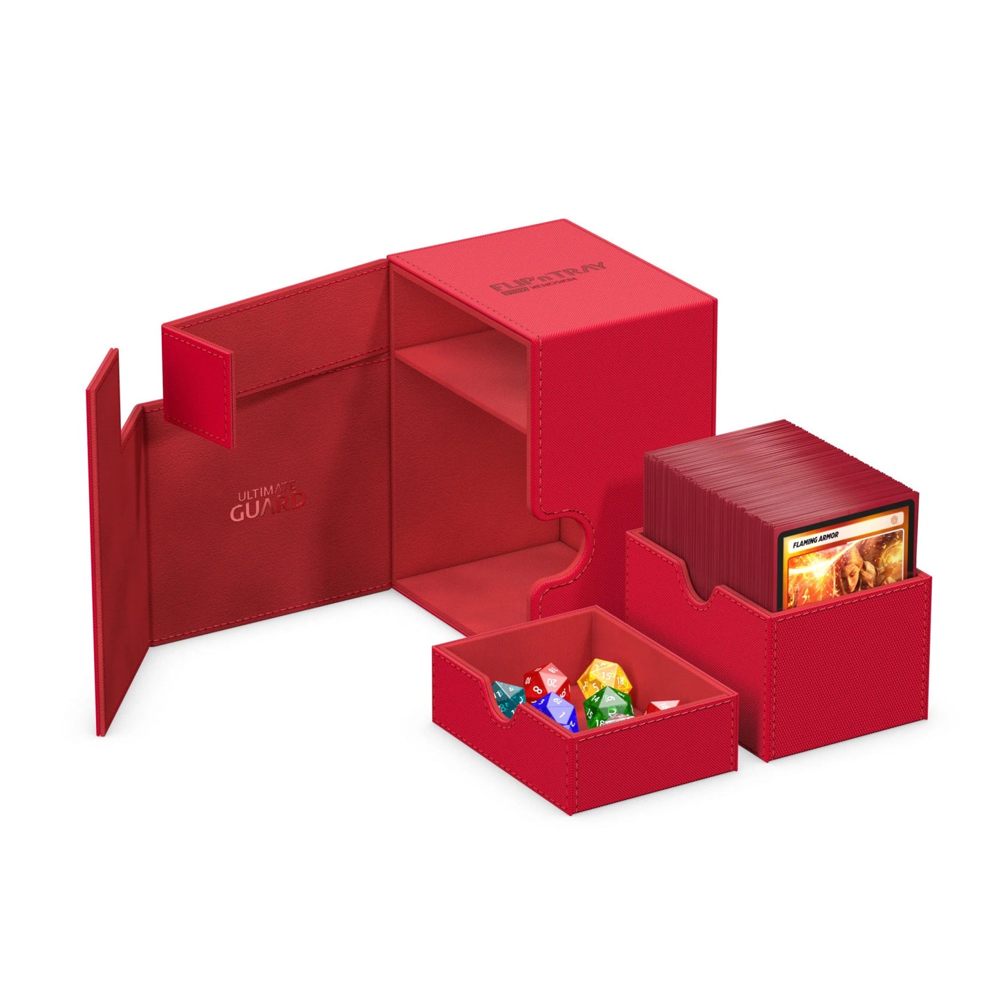 Ultimate Guard FlipnTray 133+ Monocolor - Red