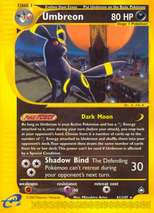 Umbreon 41/147 - 2002 Aquapolis - Normal E-Reader - Near Mint