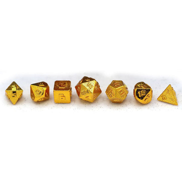 7-Set 10mm Mini Solid Metal: Gold - Scroll and Circuit Games