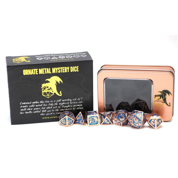 7-Set Mystery Matching Ornate Solid Metal - Scroll and Circuit Games