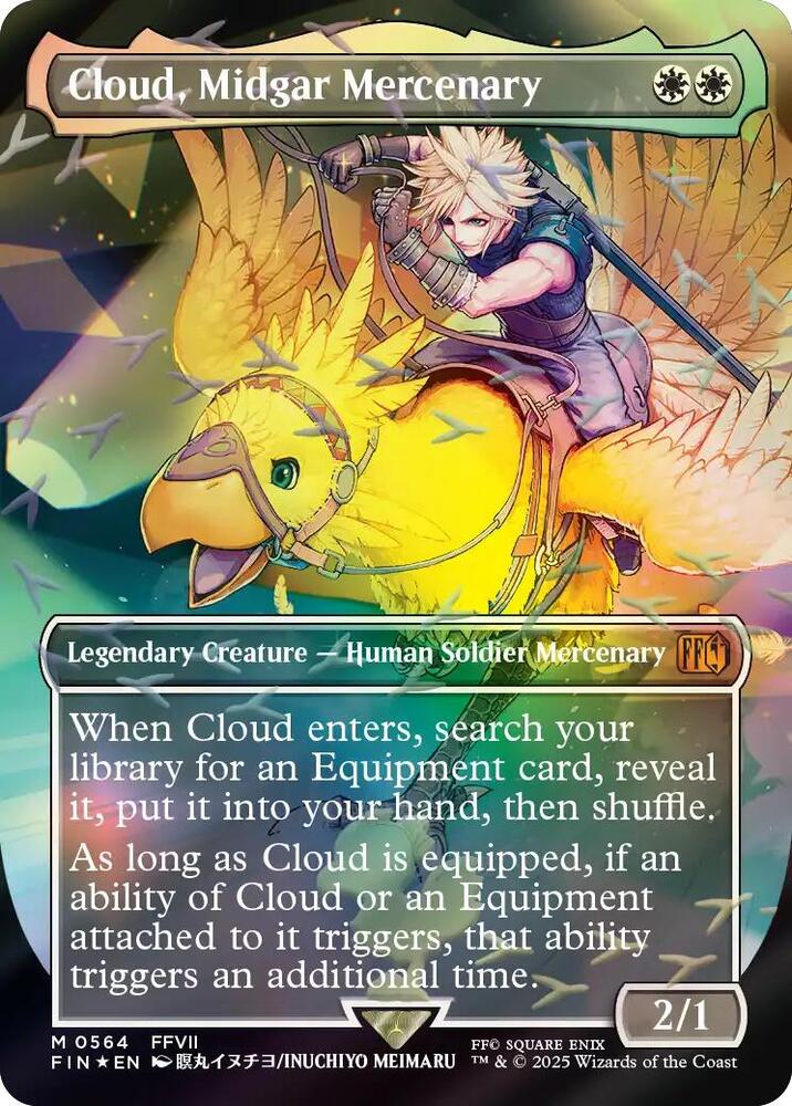 Cloud, Midgar Mercenary (Borderless) (Chocobo Track Foil) - FINAL FANTASY (FIN)