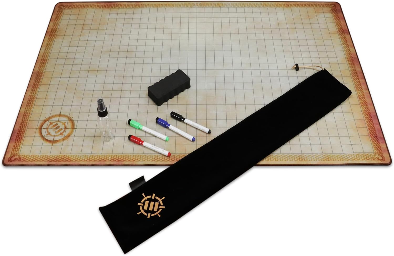 Deluxe Rubber D&D Grid Mat Campaign Kit for Dungeons & Dragons - Scroll and Circuit Games