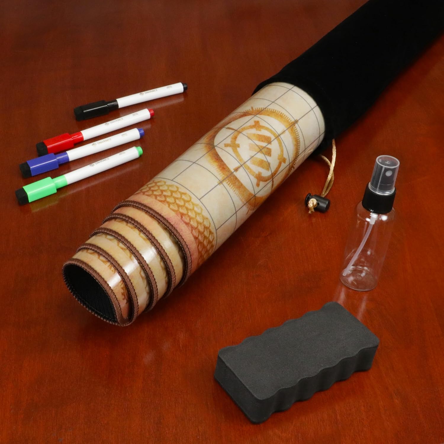 Deluxe Rubber D&D Grid Mat Campaign Kit for Dungeons & Dragons - Scroll and Circuit Games