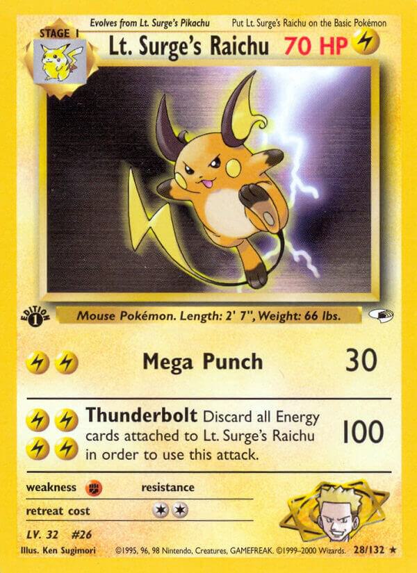 Lt. Surge's Raichu - Gym Heroes (G1)