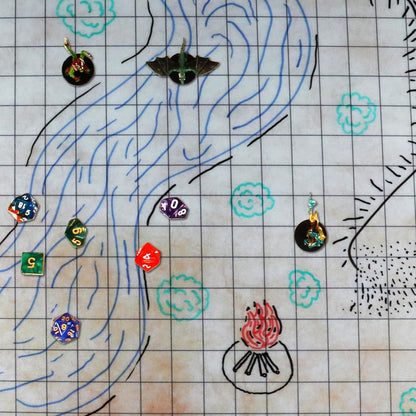 Deluxe Rubber D&D Grid Mat Campaign Kit for Dungeons & Dragons - Scroll and Circuit Games