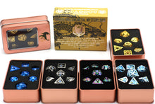 Mystery Set of 7 Matching Ornate Hollow Metal Dice