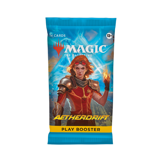 MAGIC THE GATHERING Aetherdrift play booster pack on a white background