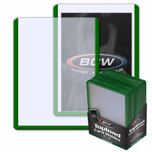 Top Loaders - Green Border - BCW 3” x 4” - 25 Pack
