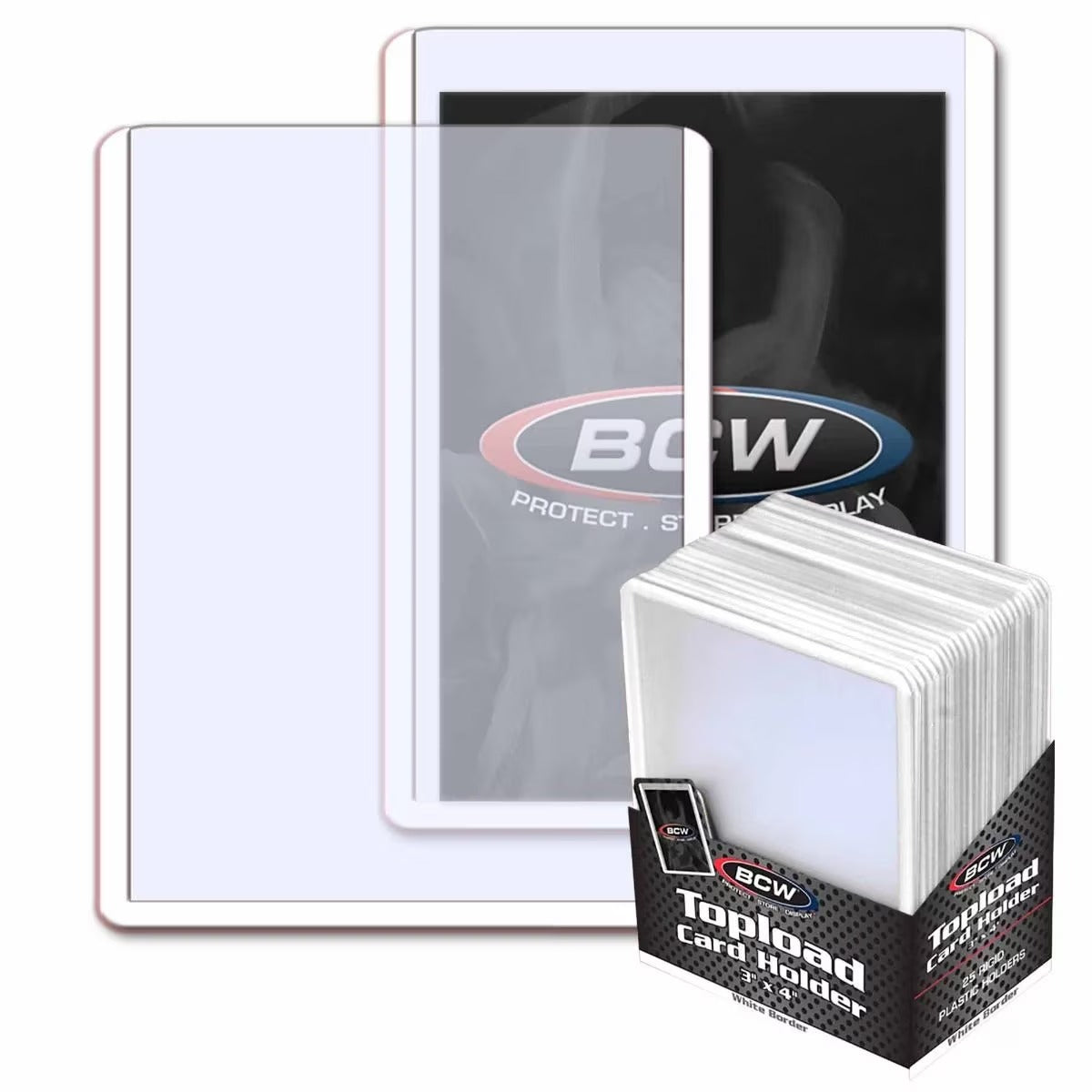 Top Loaders - White Border - BCW 3” x 4” - 25 Pack
