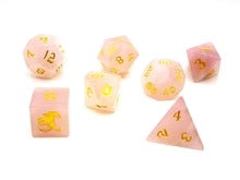 Rose Quartz Crystal - Gemstone Dice Set
