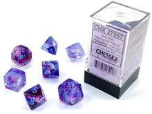 Chessex Nebula Nocturnal Blue Luminary 7 Die Set - Scroll and Circuit Games