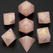 Rose Quartz Crystal - Gemstone Dice Set
