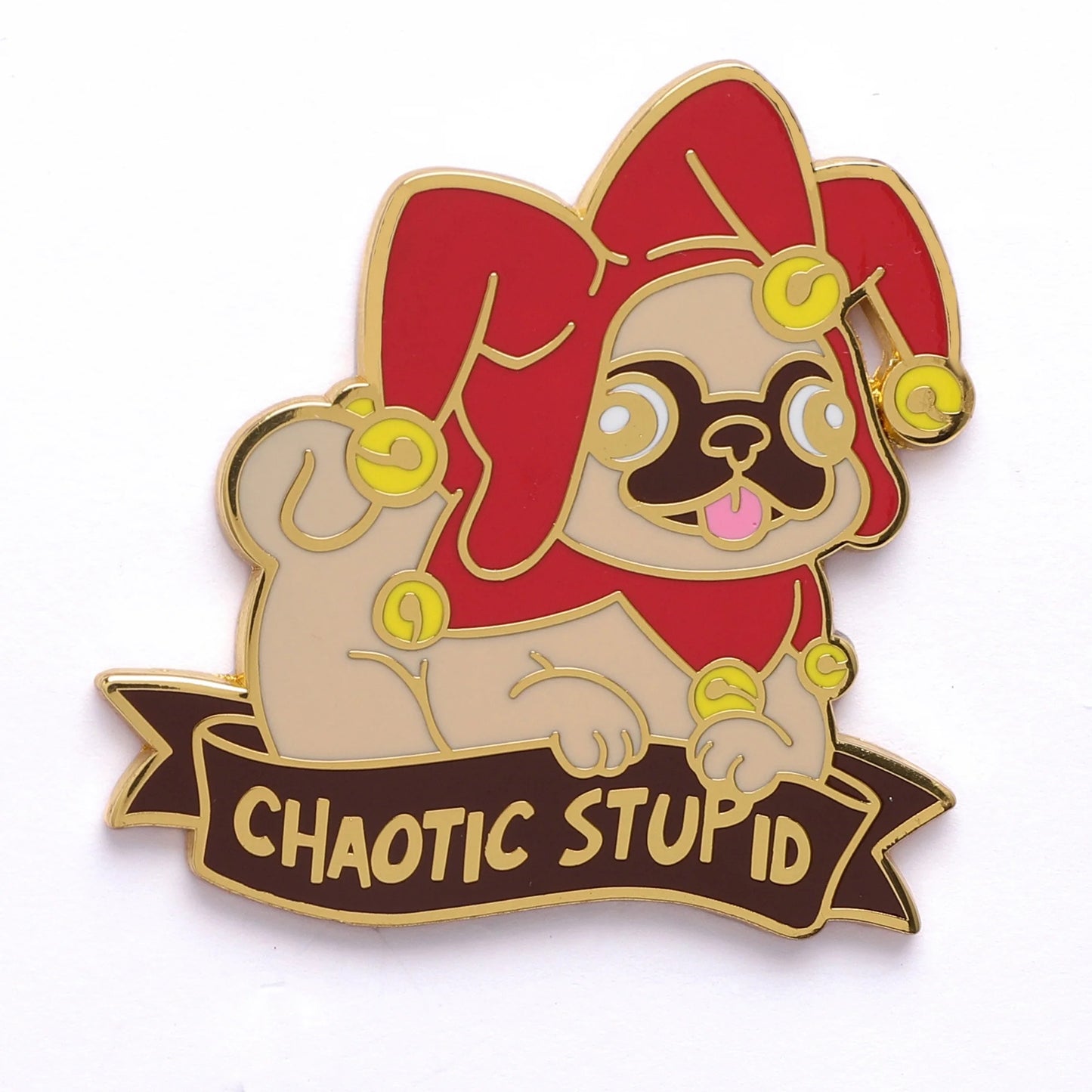 Chaotic Stupid Pug - Enamel Pin