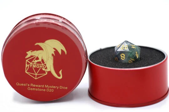 Hymgho Premium Gaming d20 - Quest's Reward Mystery Gemstone Dice