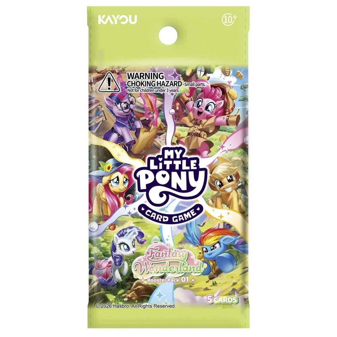 My Little Pony card game packaging with characters on a white background