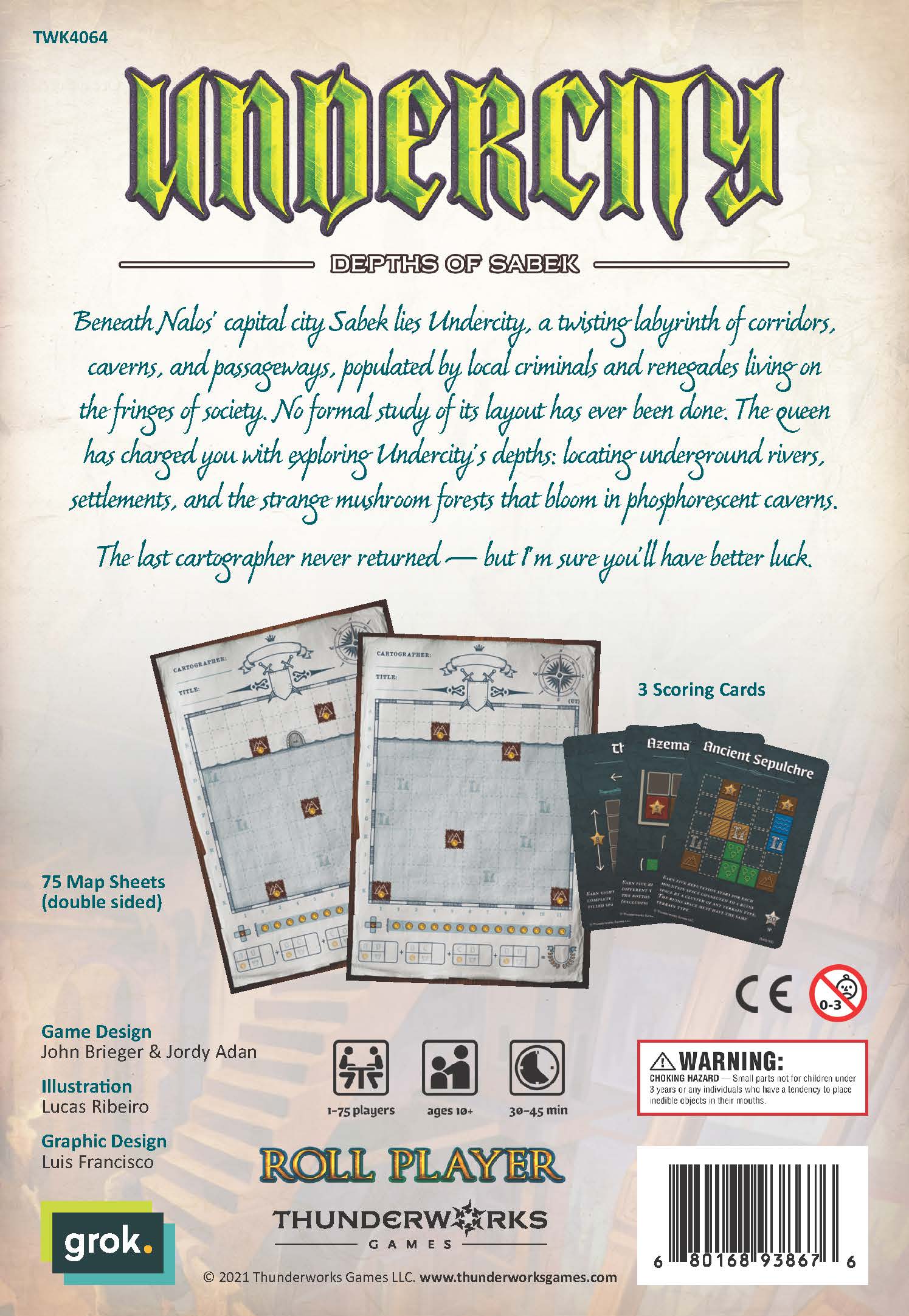 Cartographers - Map Pack: Undercity - Scroll and Circuit Games