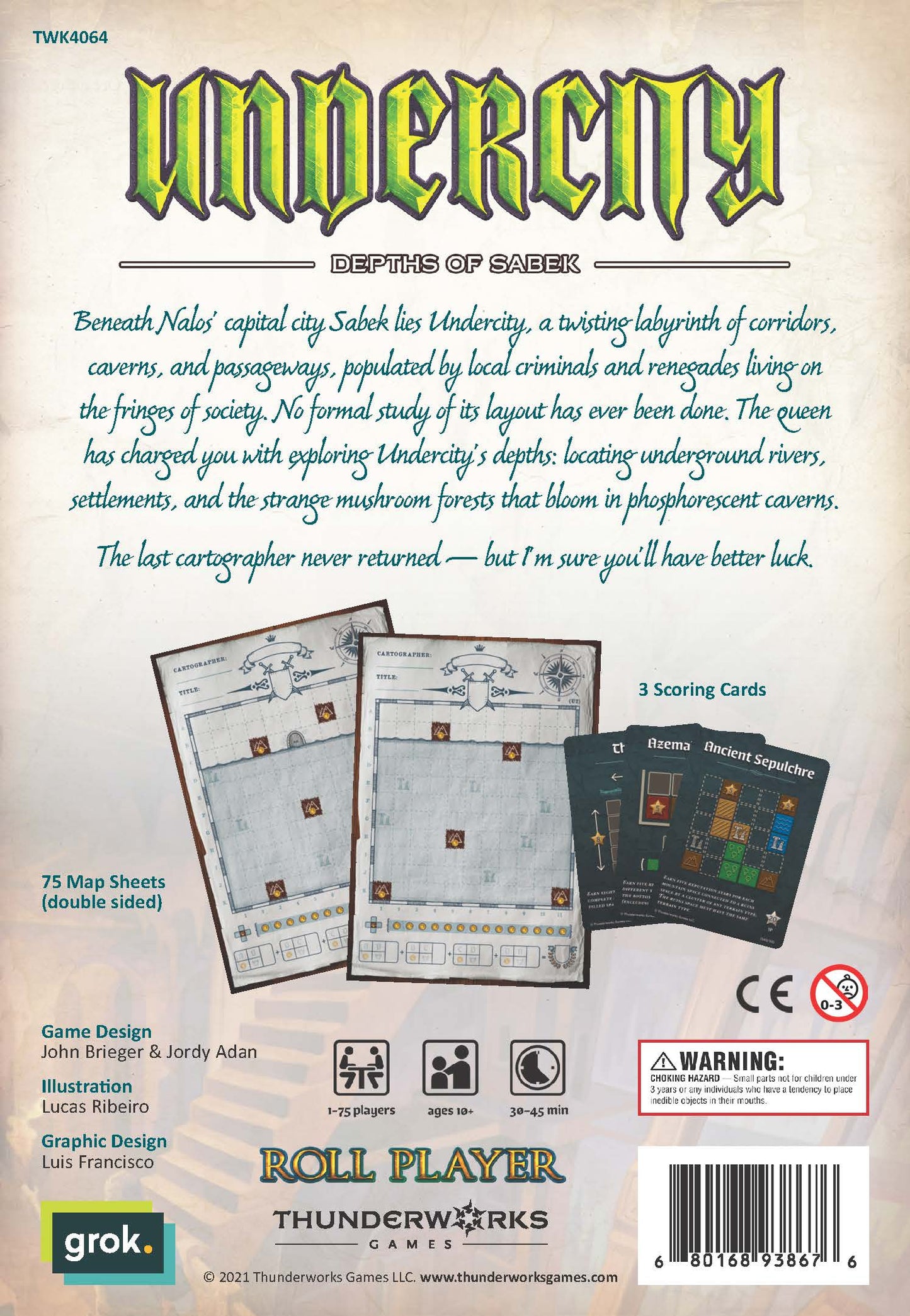 Cartographers - Map Pack: Undercity - Scroll and Circuit Games