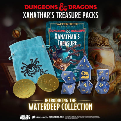Dungeons & Dragons Xanathar's Treasure Pack: Waterdeep Collection - 7 Mystery Dice - Scroll and Circuit Games