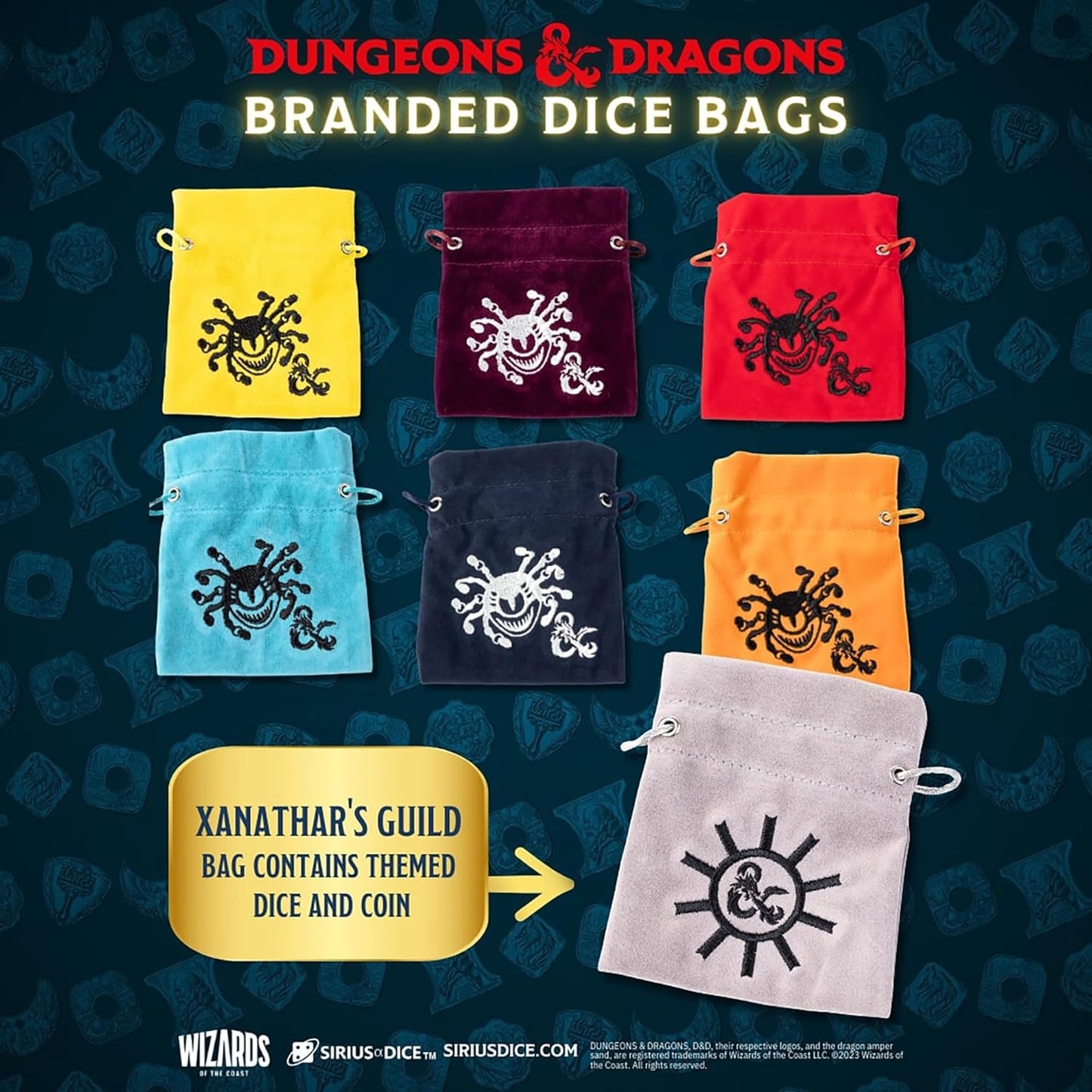 Dungeons & Dragons Xanathar's Treasure Pack: Waterdeep Collection - 7 Mystery Dice - Scroll and Circuit Games