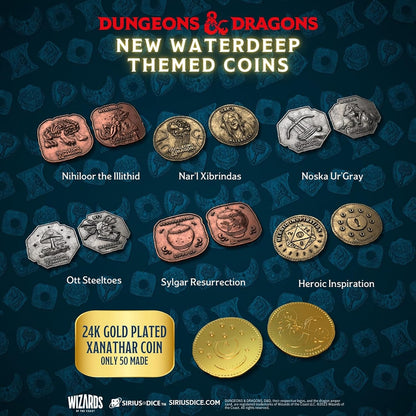 Dungeons & Dragons Xanathar's Treasure Pack: Waterdeep Collection - 7 Mystery Dice - Scroll and Circuit Games