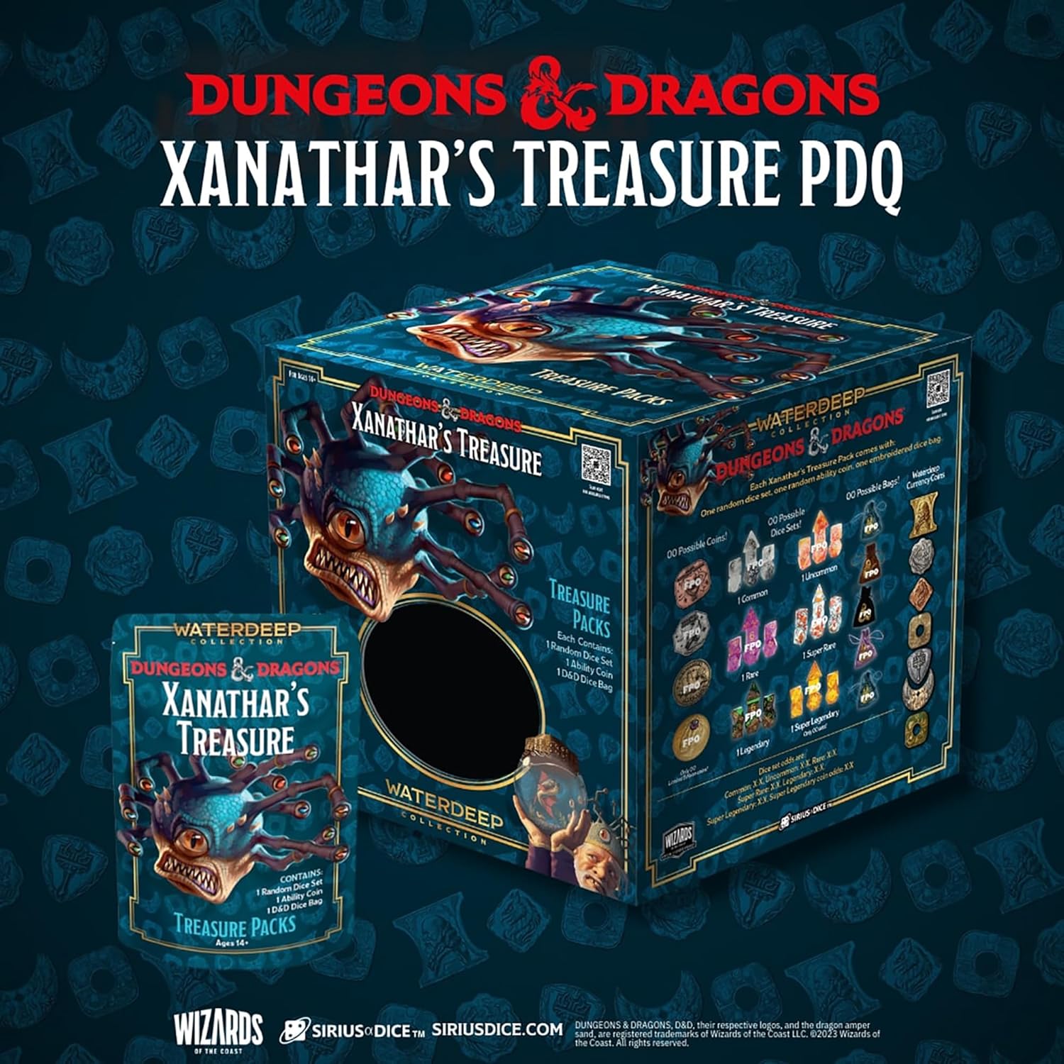 Dungeons & Dragons Xanathar's Treasure Pack: Waterdeep Collection - 7 Mystery Dice - Scroll and Circuit Games