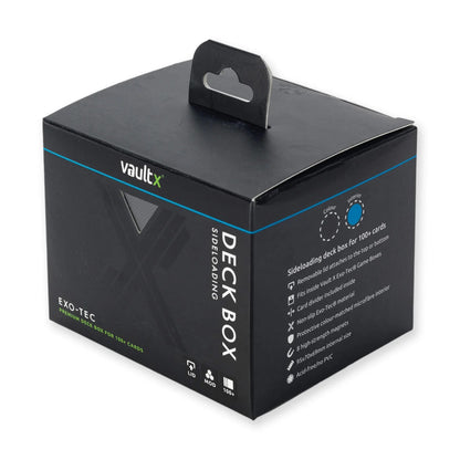 VaultX - Sideloading Deck Box 100+ - Black and Electric Blue
