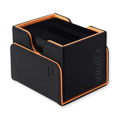 VaultX - Sideloading Deck Box 100+ - Black and Electric Orange