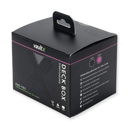 VaultX - Sideloading Deck Box 100+ - Black and Electric Pink