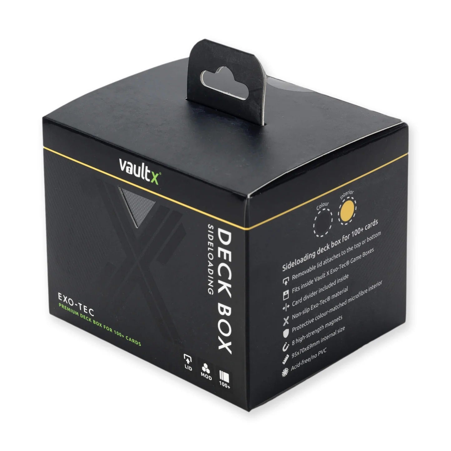 VaultX - Sideloading Deck Box 100+ - Black and Electric Yellow
