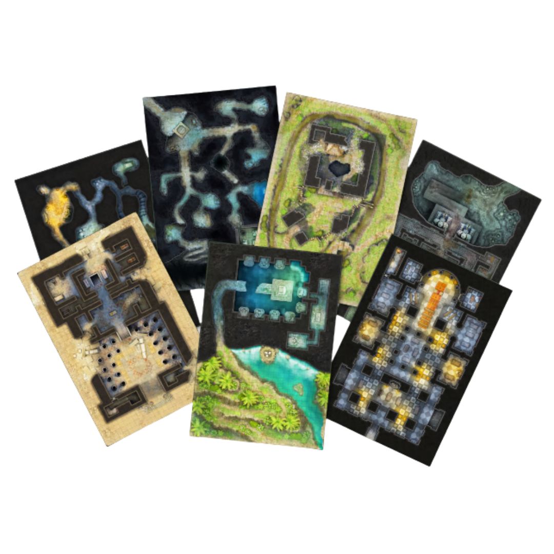 D&D 5E: Campaign Builder: Dungeons and Ruins Map Folio - Scroll and Circuit Games