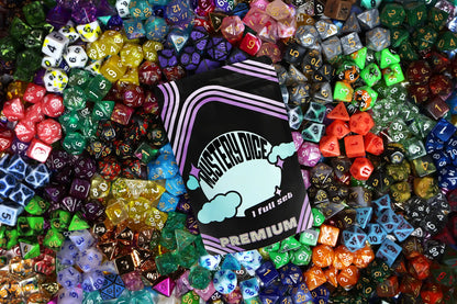 Premium Mystery Dice - 7 Polyhedral Dice, D&D Pin & Sticker