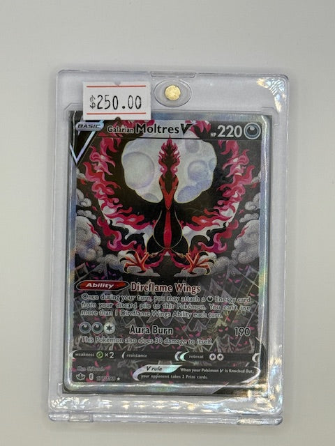 moltres v pokemon card Galarian Moltres V (Alternate Full Art)