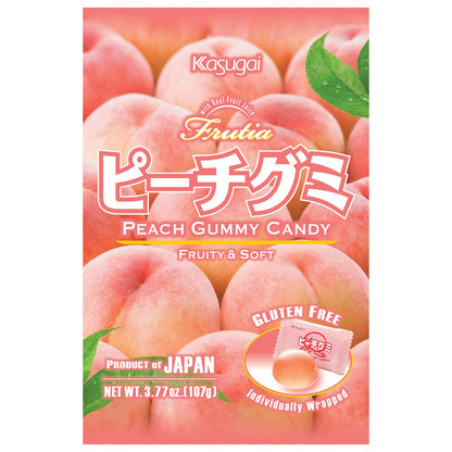 Kasugai Frutia - Peach Gummy Candy - 3.59oz