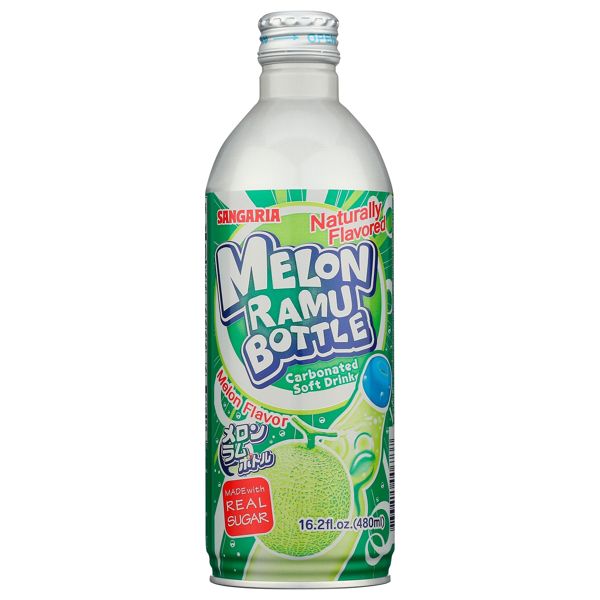 Ramune - Melon Flavor Bottle Can 16.2 fl. oz. – Scroll and Circuit