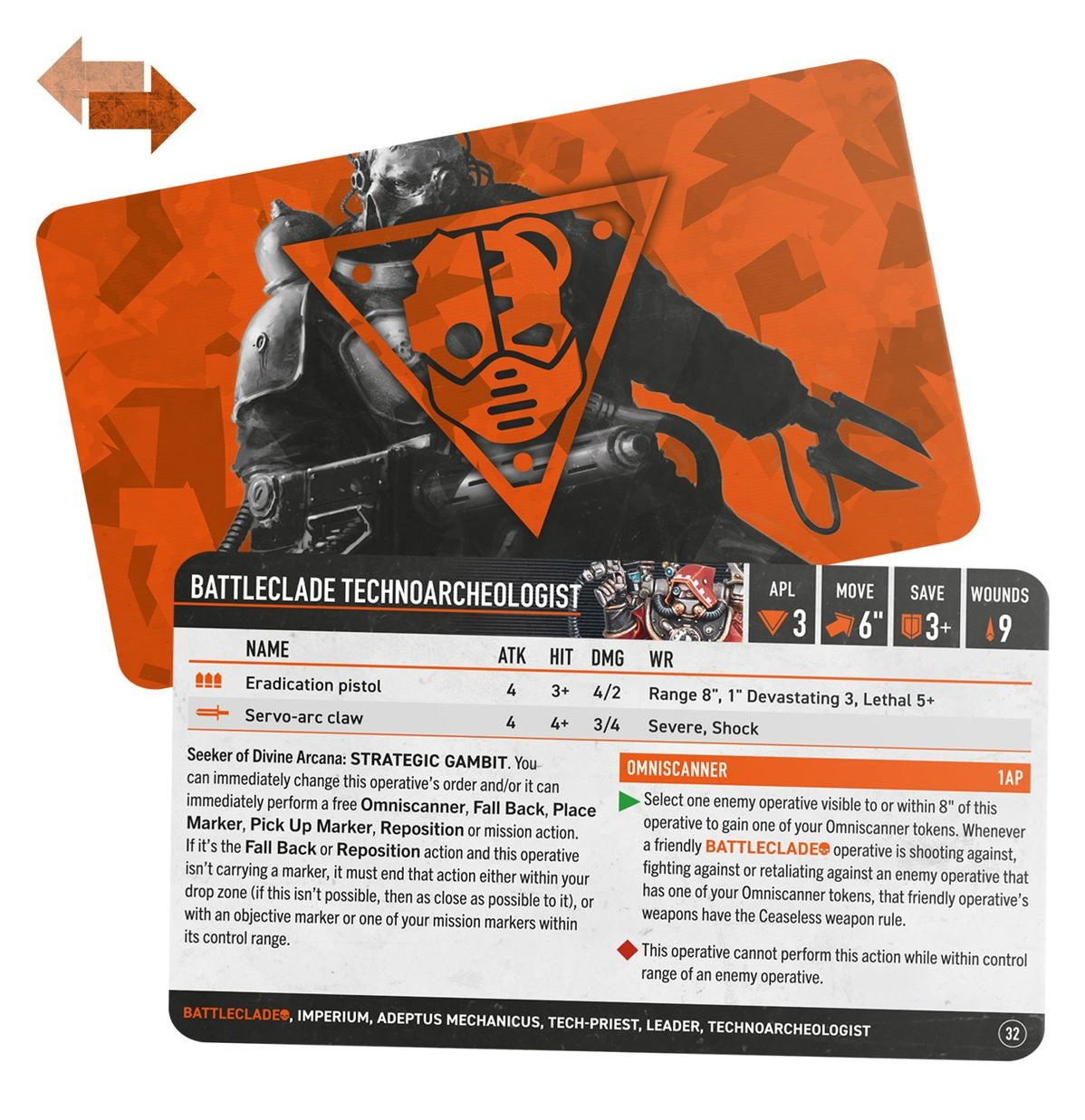 Warhammer 40k: Data Cards: Adeptus Mechanicus: Battleclade