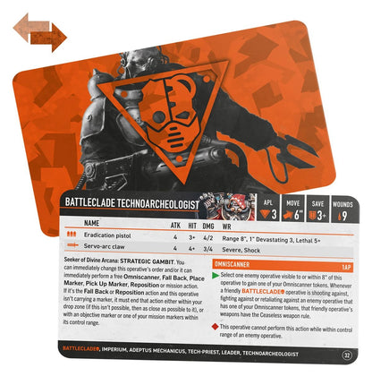 Warhammer 40k: Data Cards: Adeptus Mechanicus: Battleclade