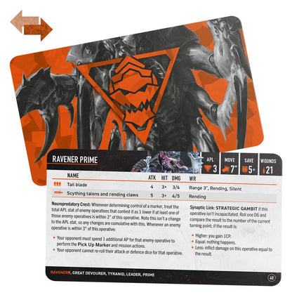 Warhammer 40k: Data Cards: Tyranid Raveners