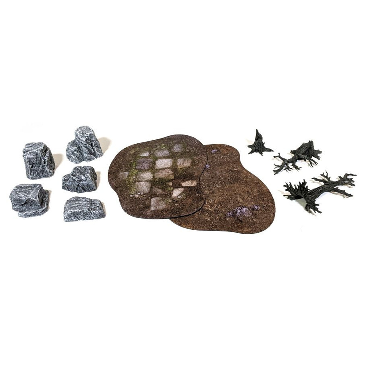 TTRPG Terrain - Broken Ground - Pre-Painted Scenery Set