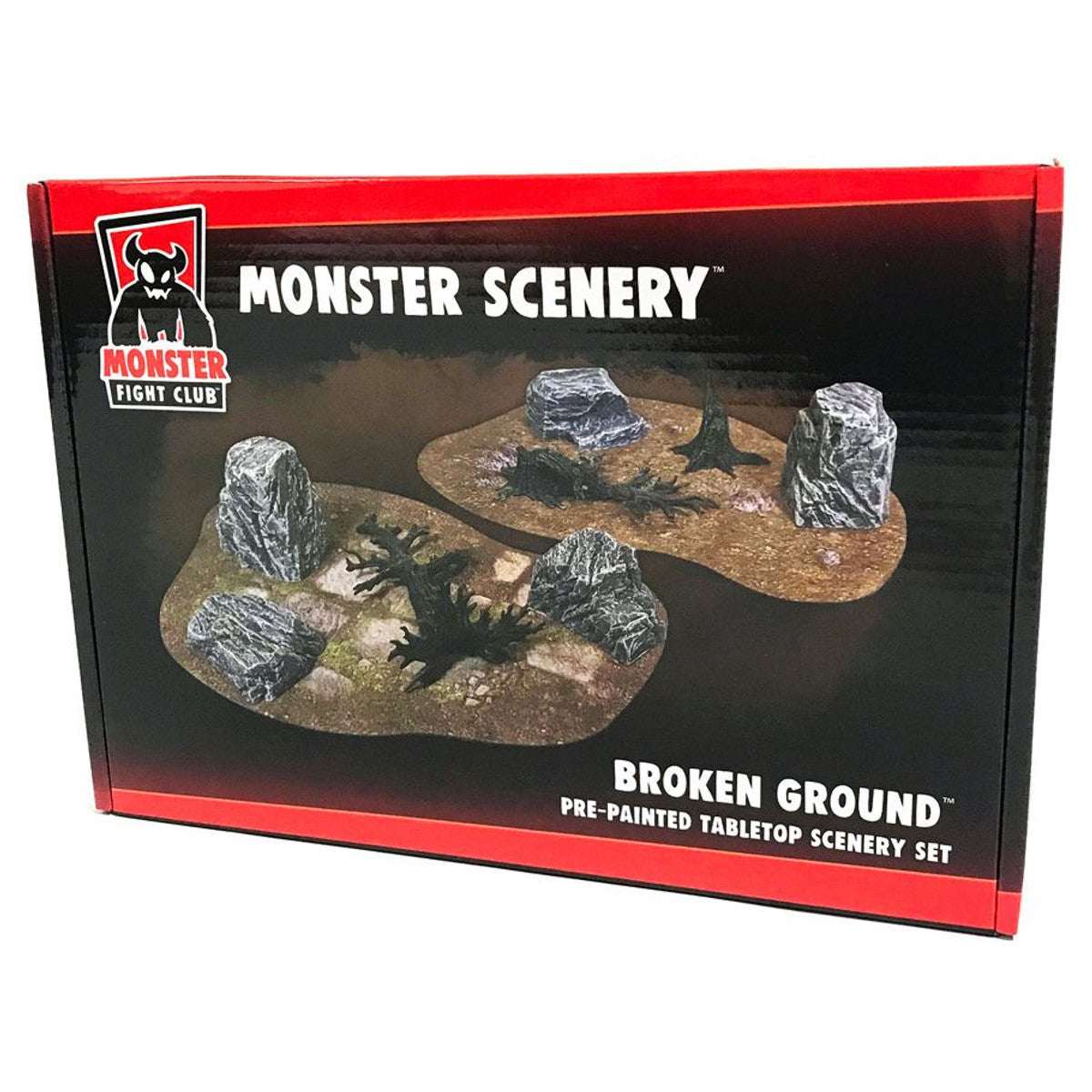 TTRPG Terrain - Broken Ground - Pre-Painted Scenery Set