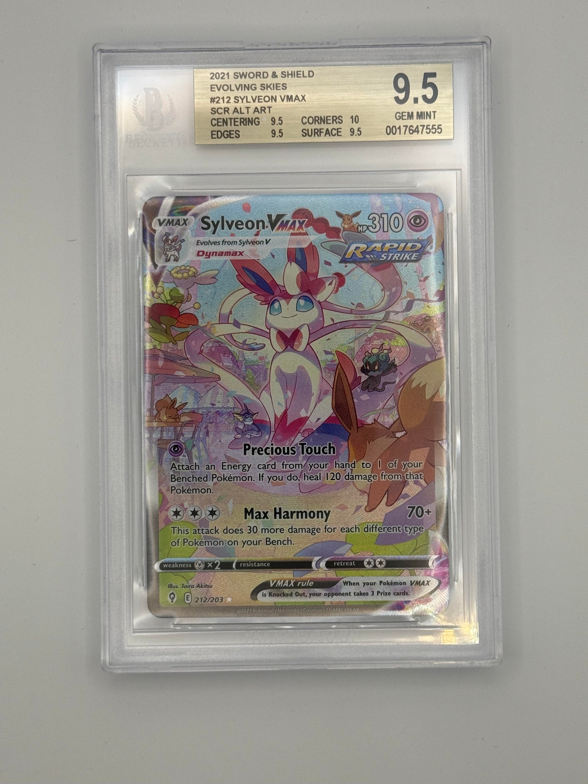 Sylveon VMAX #212 - Evolving Skies - BGS 9.5 - Scroll and Circuit Games